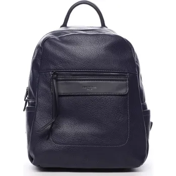 Městský batoh Praktický větší koženkový dámský batoh Olivia modrá