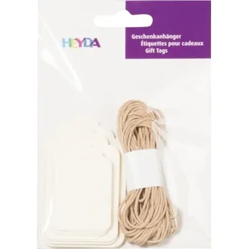 Set školních potřeb Jmenovky set 30ks krémové - 3 velikosti po 10 kusech: 3x4,7cm, 4x6,2cm a 4,4x7cm