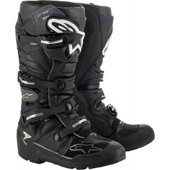 Moto obuv Boty TECH 7 ENDURO DRYSTAR, ALPINESTARS (černá/šedá/žlutá fluo) 2025 48