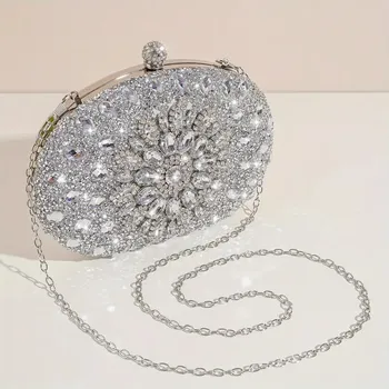 Kabelka stříbrné luxusní společenské psaníčko Trophy Barva: Stříbrná