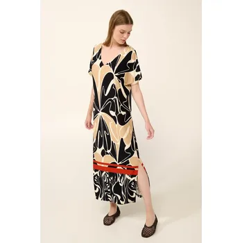 Dámské pyžamo Vamp Kaftan s abstraktním květinovým potiskem 22479