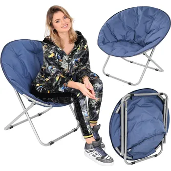 Křeslo MĚSÍČNÍ CAMPINGOVÉ KŘESLO 82x68x79CM NAVY BLUE ENERO CAMP