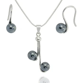 Souprava šperků Foxette Souprava šperků z chirurgické oceli Perle - Šedá / Originální JF_0318