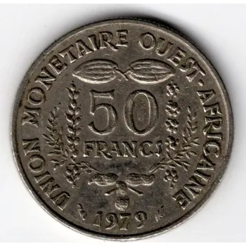 ZÁPADOAFRICKÉ STÁTY. 50 francs 1979.