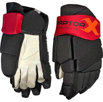 Hokejové rukavice Rukavice Raptor-X Junior Velikost: 10", černo-červené