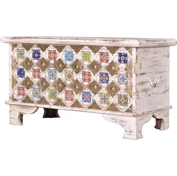 Truhla Orientální dřevěná truhla Bakhra 80cm - orientální