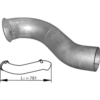 Přední díl výfuku Trubka výfuku koncová 781mm volvo fh,fm 400/500, fh16, rvi premium 2, magnum dxi, kerax 0199926_A, , ,