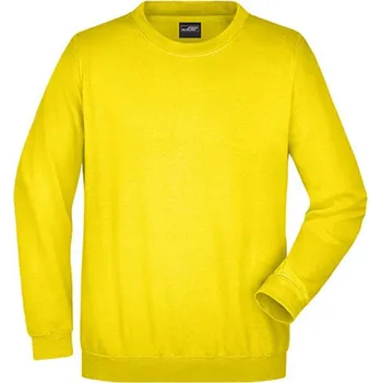 Pánský svetr James&Nicholson Pánský svetr přes hlavu JN040 Sun Yellow 4XL