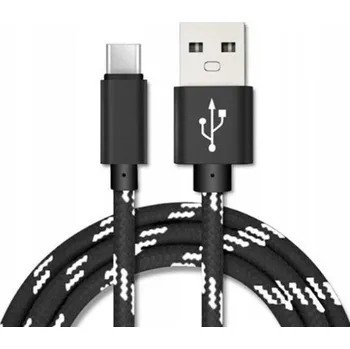 Datový kabel Kabel Black Stork USB - USB 3.1 typ C 2 m černý