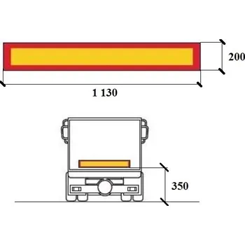 Tabulka reflexní 1130x200 návěs 0001806_A, , ,