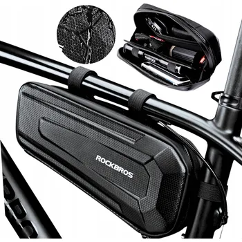 brašna na kolo Rockbros Vodotěsná brašna na kolo na rám pod rám černá 1,5 litru