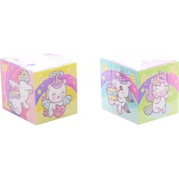 Hračka pro nejmenší Kostka skládací jednorožec