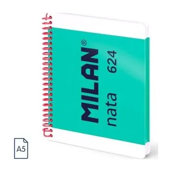 Zeszyt na spirali A5/80K gładki 1918 zielony MILAN (pl, 2000, Milan)