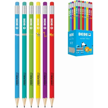 Grafitová tužka Tužka s gumou, tužka pro precizní kreslení, univerzální tužka Interdruk HB 1 ks