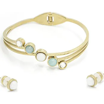 Náramek Foxette Souprava náramku a náušnic Corinth - PVD Zlatý F-3312