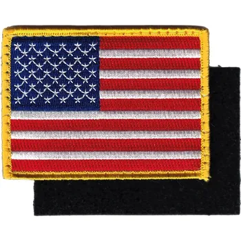 Nášivka Nášivka US vlajka 9x7 cm žlutý okraj velcro