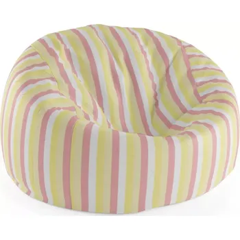 Sedací pytel Sablio Sedací vak Cocoon Žlutorůžové pruhy - 75 x 45 x 35 cm