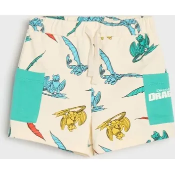 Pánské kraťasy Sinsay - Kraťasy How to train your dragon - krémová - 540EJ-01X - 540EJ-01X-80