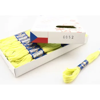 Příze Niťárna Vyšívací příze Mouline 6052 - zelenožlutá