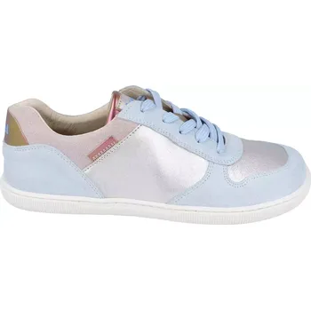 Dámské polobotky Barefoot kožené boty Koel Francie metalic celeste 41