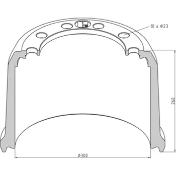Brzdový buben Buben brzdový 300x260 bpw eco maxx 0147793_A, , ,
