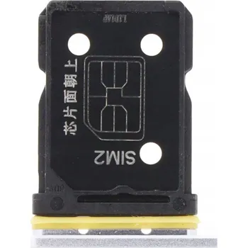 Šuplík / Držák SIM karty pro Realme GT2 Pro Dual SIM, bílý, originální (ORG)