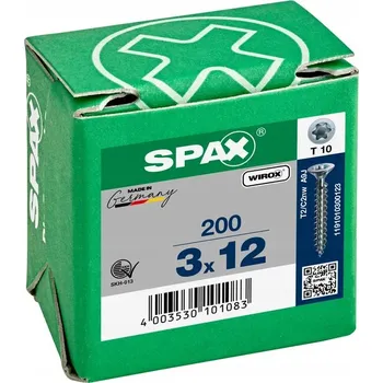 Vrut Vruty do dřeva Spax 12 x 12 mm 200 ks, ks
