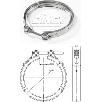 Přední díl výfuku Objímka trubky výfuku 108x95x20 iveco e.cargo, irisbus citelis, crealis, afriway, provay 0198612_A, , ,