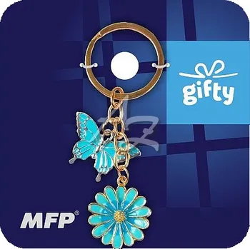 klíčenka Charm - modrý motýl