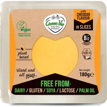 Mléko Plátky s příchutí cheddaru 180 g GREENVIE