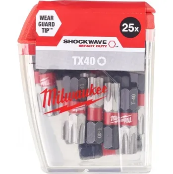 Šroubovák Sada torxních šroubovacích bitů shockwave™ cd tx40/25mm - 25 ks 4932430889_A, , ,