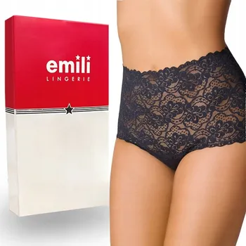 Kalhotky EMILI Enrica Krajkové Kalhotky Bavlna černá L