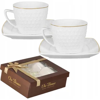 Šálek Oro Bianco porcelánový vintage 200 ml 2 ks
