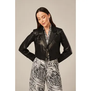 Dámské sako Krátké dámské kožené sako (M - 38)