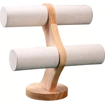 Šperkovnice Stojánek, dekolt na náramky 2 řady bílý (DRD17B)