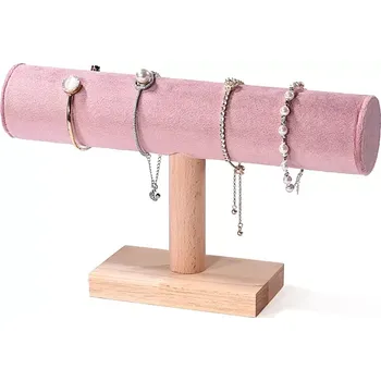 Šperkovnice Stojánek, dekolt na náramky, 1x válec růžový (DRD13R)