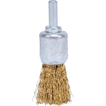 Brusný papír Kartáč koncový 25mm - pomosazený - stopka XTLINE