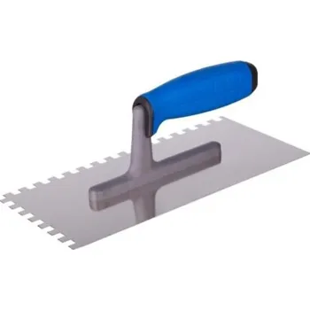 Zednické hladítko Hladítko nerez, zub 12x12mm, 270 mm, rukojeť gumová s polyamidovou patkou