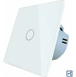 WELAIK skleněný dotykový vypínač schodišťový/křížový kompletní ř.6/7- bílý