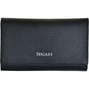 Módní doplněk SEGALI Dámská kožená peněženka SG-27074 černá