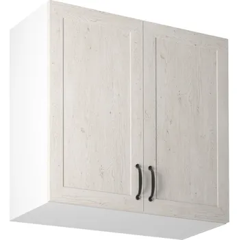 Obývací stěna Horní skříňka, bílá / sosna skandinávská, ROYAL G80