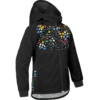 Dívčí oblečení Unuo Dívčí softshellová bunda bez zateplení Basic, Černá, Zahrada Velikost: 116-122