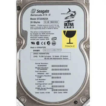 Interní pevný disk Pevný disk Seagate BARRACUDA ATA III ST330620A 30GB PATA (IDE/ATA) 3,5"