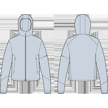 Cyklistické oblečení RAPHA Dámská cyklistická větrovka Rapha Light Blue/stříbrná L