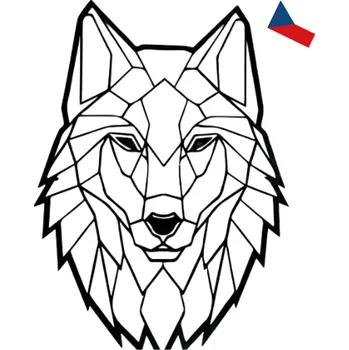 Dřevěná hračka JH WoodArt Geometrická nástěnná dekorace - Vlk 1 ks (Perfektní pro milovníky minimalismu)