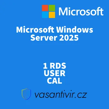 Operační systém Microsoft Windows Server 2025 RDS 1 User CAL, nová DG7GMGF0PWHB-0004