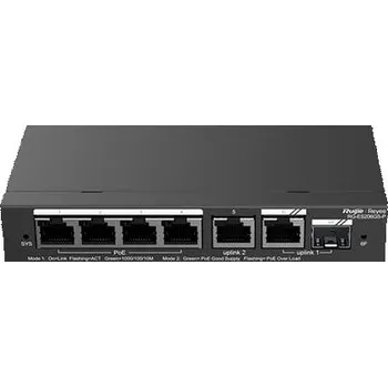 Switch Ruijie Networks Reyee RG-ES206GS-P, 6-Port Gigabit Smart Cloud Managed PoE Switch