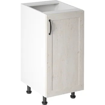 Obývací stěna Spodní skříňka, bílá/sosna skandinávská, pravá, ROYAL D40