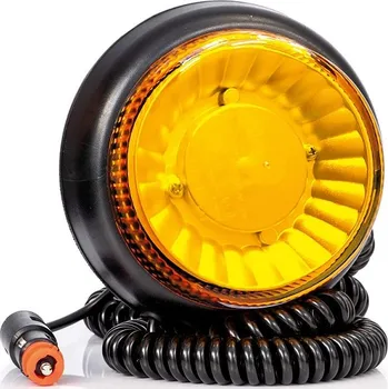 Maják Maják výstražný dvojzáblesk 12v/24v led oranžový, magnetický, spirálový kabel 3m 0445765_A, , ,