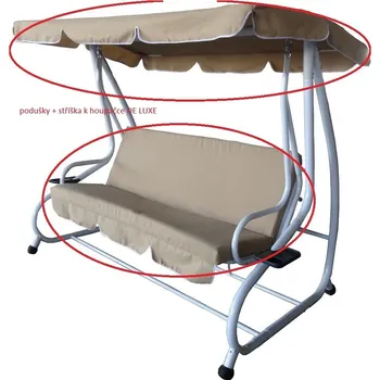Příslušenství k houpačce Rojaplast stříška+podušky k houpačce De Luxe béžová